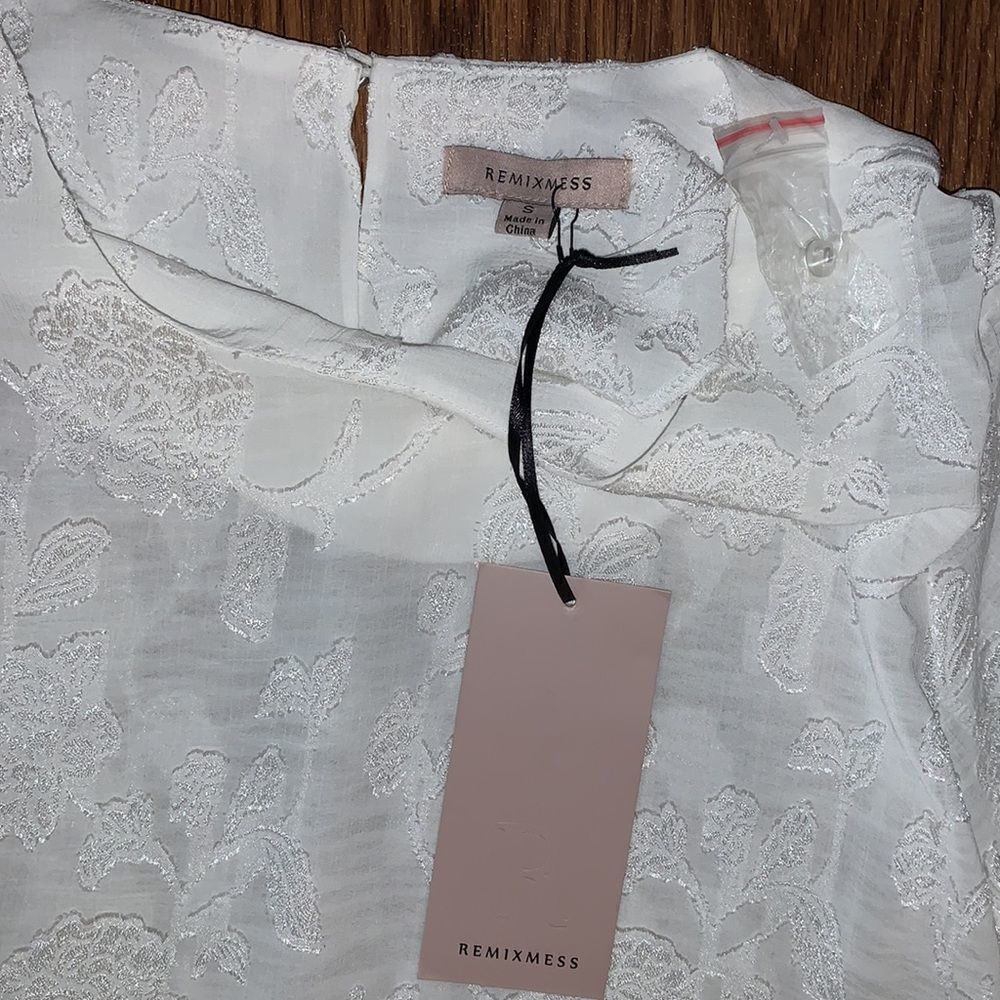 Remixmess white blouse size Small - Picture 3 of 7